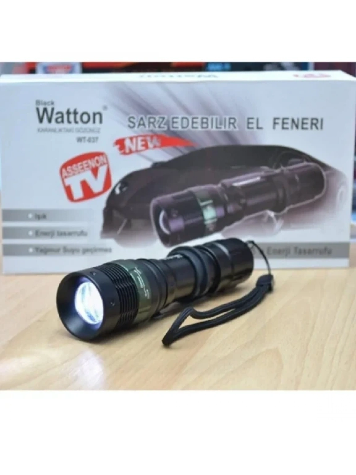 WT037 Şarjlı Zoomlu El Feneri Cree Q5 | Uzun Menzilli