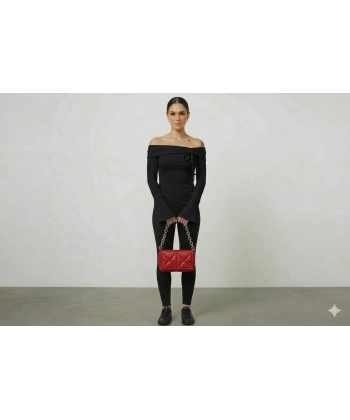 Düşük Omuzlu Asimetrik Bağlama Detaylı Bluz