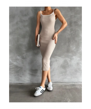 Askılı Kaskorse Yazlık Uzun Elbise