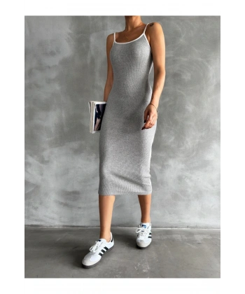 Askılı Kaskorse Yazlık Uzun Elbise