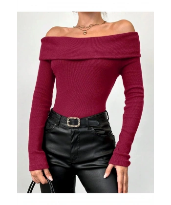 Kadın Madonna Yaka Kazak