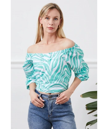 Madonna Yaka Büzgü Detayli Bluz