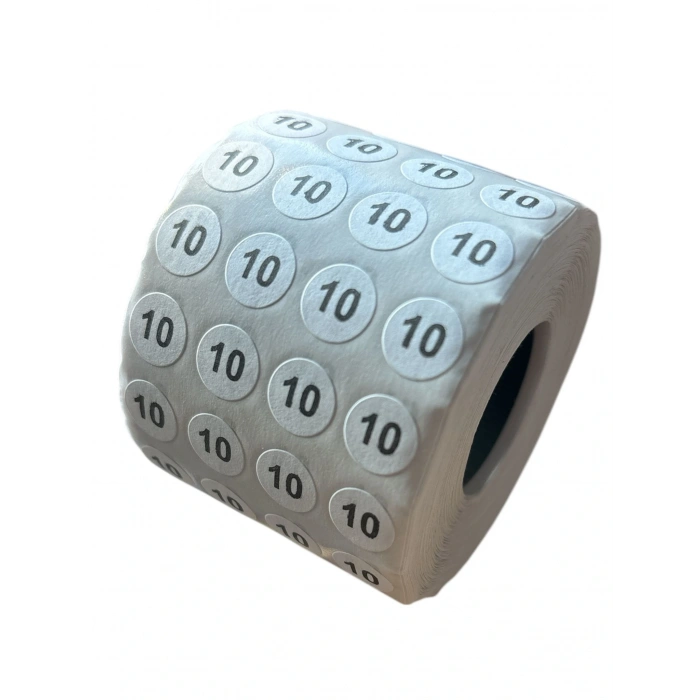 10NO Yapışkanlı Sticker Etiket Beden Etiketi (5000 ADET)