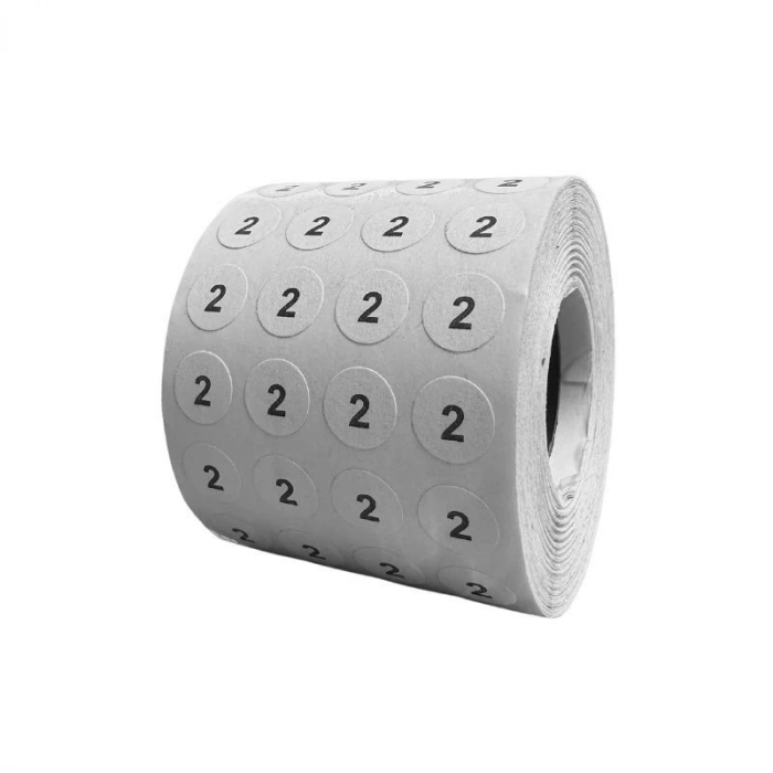 2NO Yapışkanlı Sticker Etiket Beden Etiketi (5000 ADET)