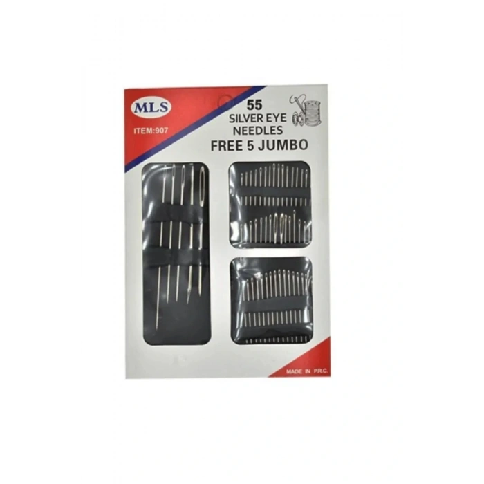 59 Parça Dikiş Seti-55 Adet Dikiş Iğnesi- 120 No Dikiş Ipi-iplik Makası-ip Sökücü