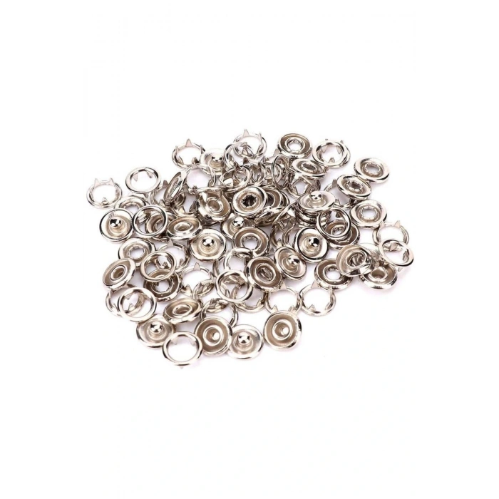 10.5mm Nikel(gümüş) Bebe Çıtçıt 100 Adet