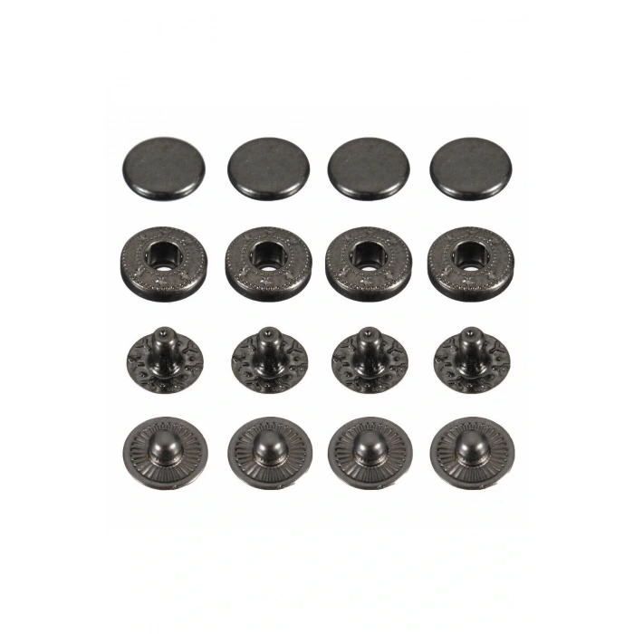 12,5mm Çıtçıt (54 çıtçıt) 700 Adet Siyah