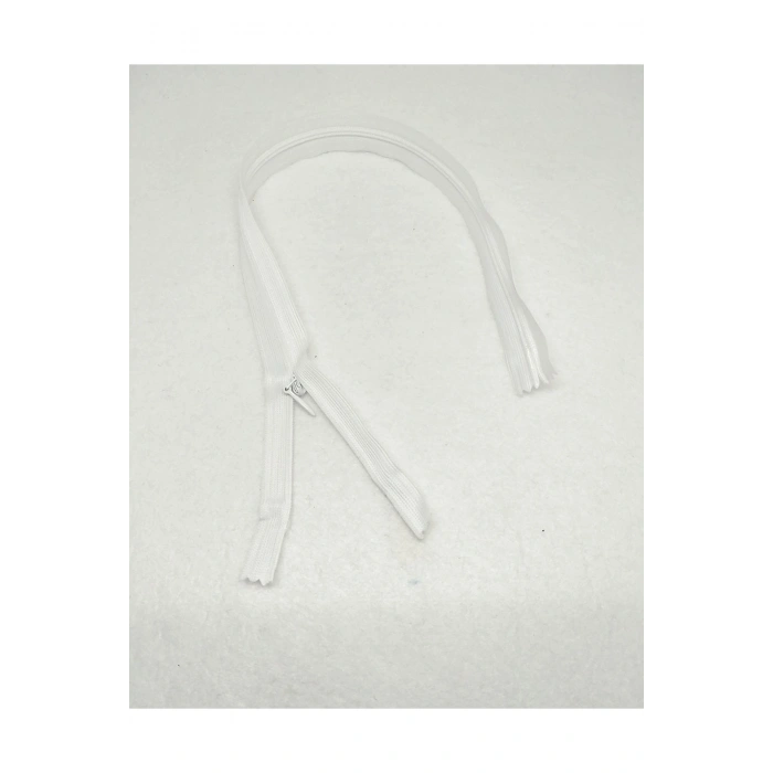 35 cm Gizli Abiye Fermuarı - Beyaz