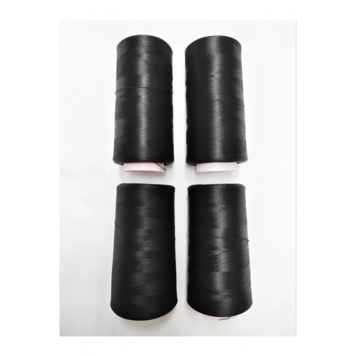 Bükümsüz Ev Tipi Overlok Ipi 5000 Metre 4 Adet Siyah - Dkikişte Kullanılmaz