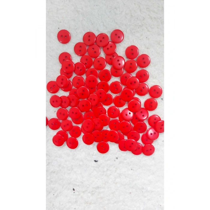 Kırmızı Parlak Gömlek Düğmesi23 Boy 14 Mm  (20 Adet)