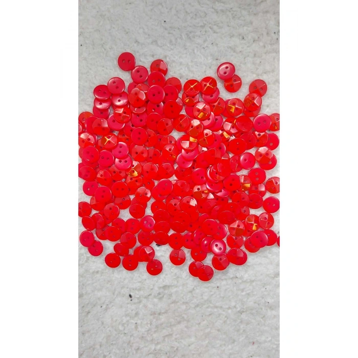 Kırmızı Parlak Sedefli Gömlek Düğmesi 20 Boy  13 Mm(20 Adet)