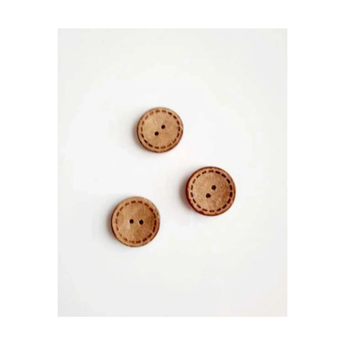 Ahşap Cocanat Düğme 20li Paket 25 Mm