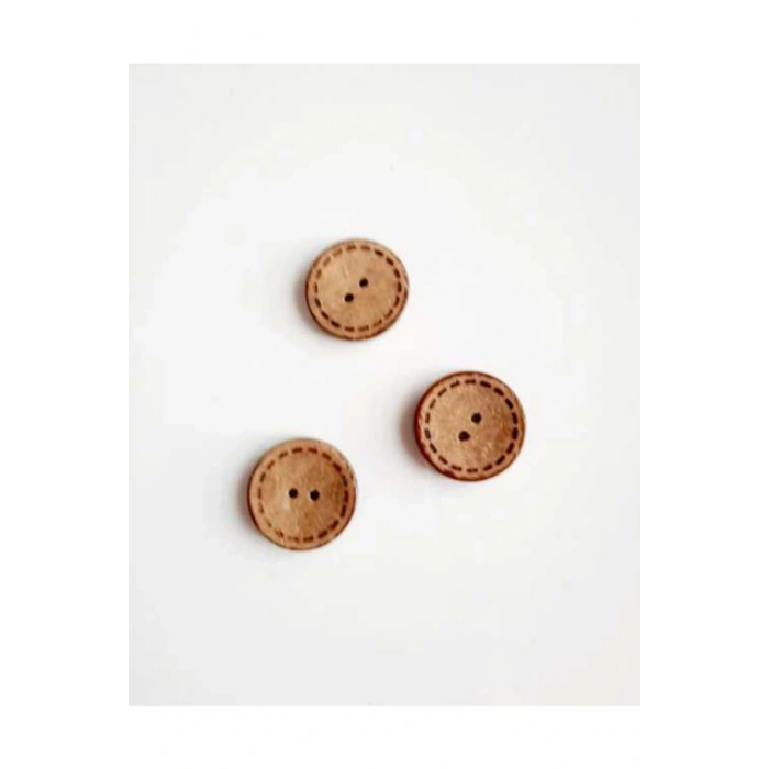Ahşap Cocanat Düğme 20li Paket 18 Mm