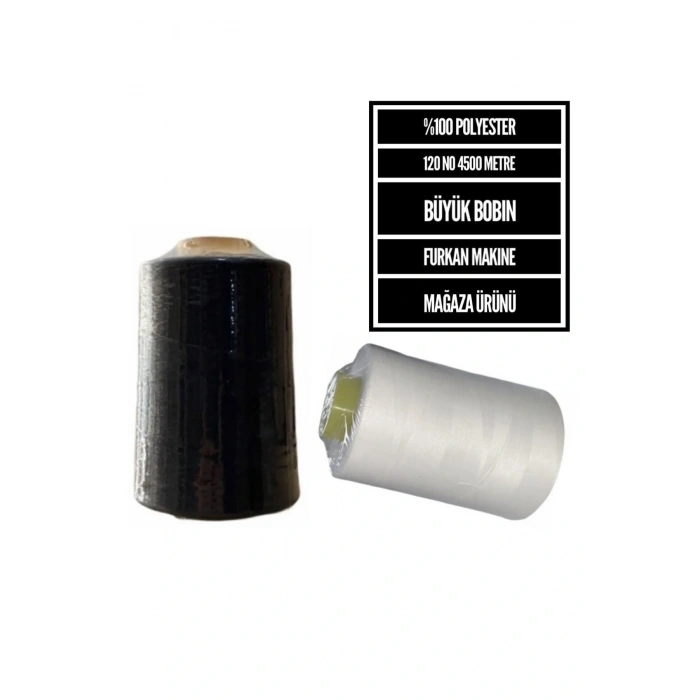 Siyah Ve Beyaz Dikiş Ipliği (1 ADET SİYAH 1 ADET BEYAZ KUFFON)