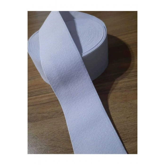 Beyaz 3 Cm Paça, Bel Ve Don Lastiği 1 Paket 5 Metre