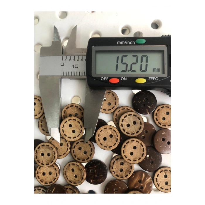 15 MM (24 BOY) DİKİŞLİ KOKONAT DÜĞME(20 ADET)