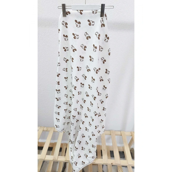 İnterlok Örtü & Battaniye Miki Desenli Tek Kat %100 Pamuk Oeko-teks Sertifikalı 90 X 75 Cm