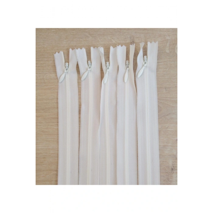 Krem Gizli Fermuar 50 Cm 5 Adet