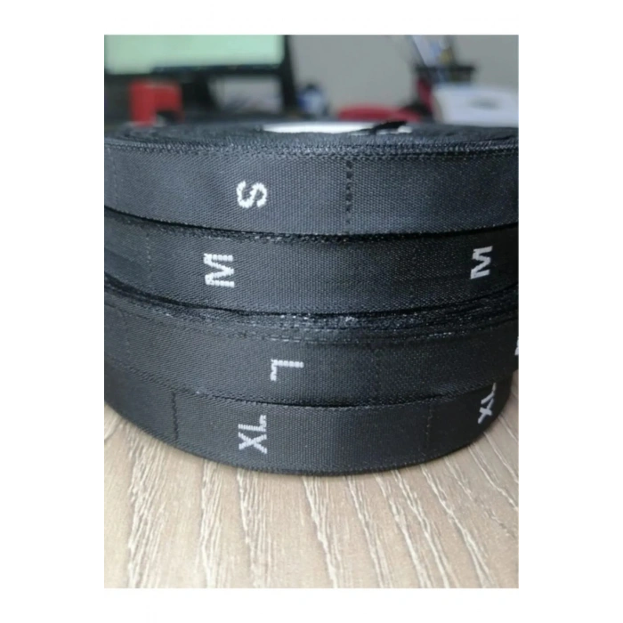 5 Rulo Dokuma Beden Etiketi Siyah