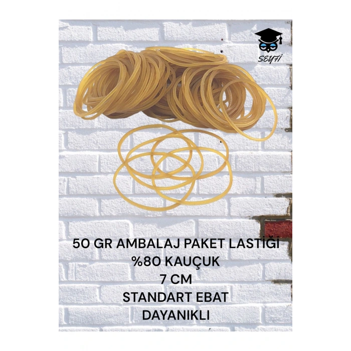 50 GR AMBALAJ PAKET LASTİĞİ  %80 KAUÇUK   7 CM  STANDART EBAT DAYANIKLI