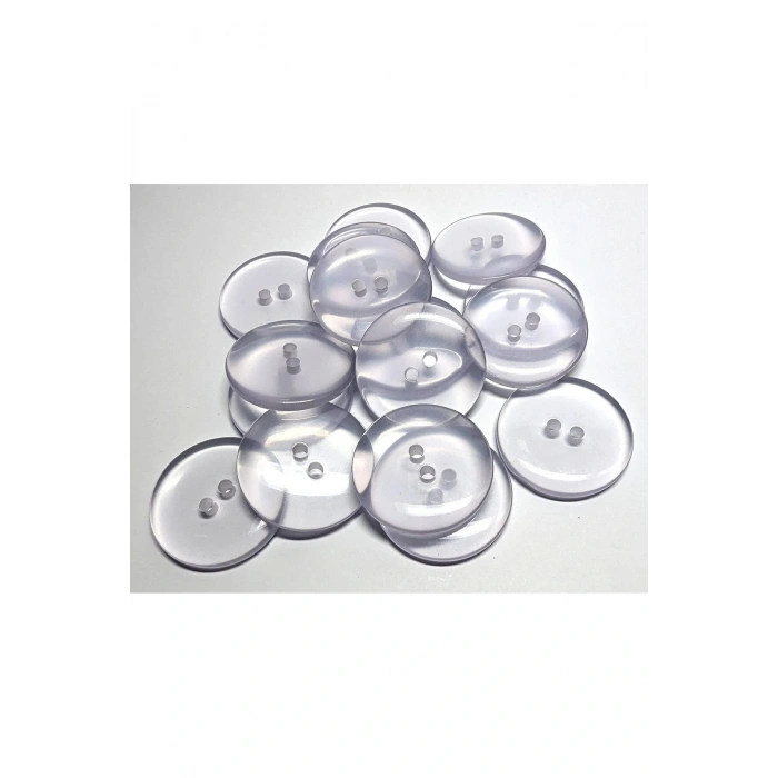 Şeffaf Düğme 20 Boy 1.27 Cm - 20 Adet ( Nevresim Düğmesi - Cam Düğme )