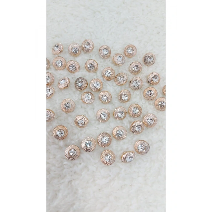 METALİZE TAŞLI DÜĞME 12mm 10 ADET (1411)