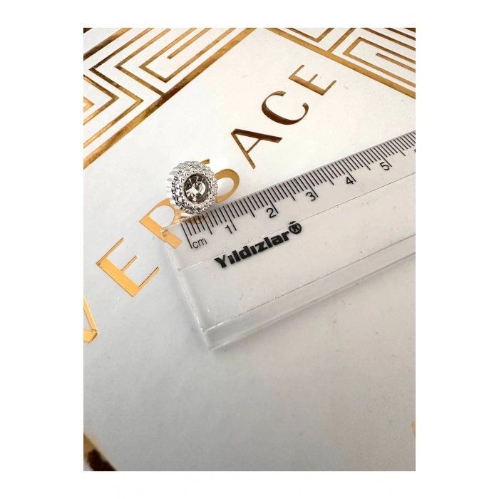 Büyük kristal taşlı metalize(plastik) gömlek düğmesi 10 ADET