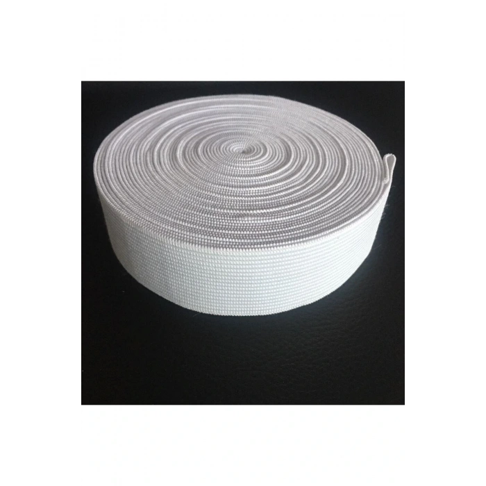 3 Cm Beyaz Enli Yassı Lastik 10 Metre Bel Paça Etek Lastiği