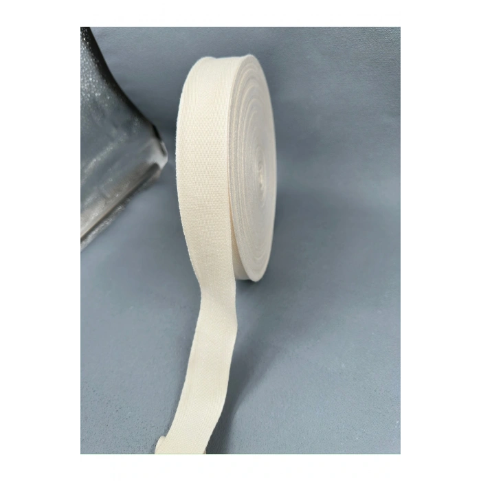 3 cm balıksırtı şerit-5 metre-ham/ekru