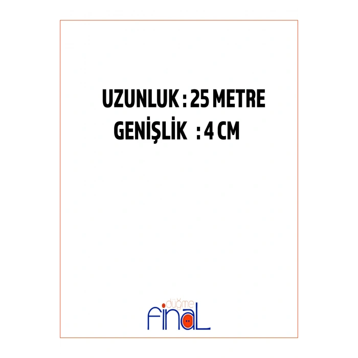 4 cm x 25 Metre Beyaz Geniş Yassı Lastik – Bel, Paça, Don ve Elastik Bant İçin