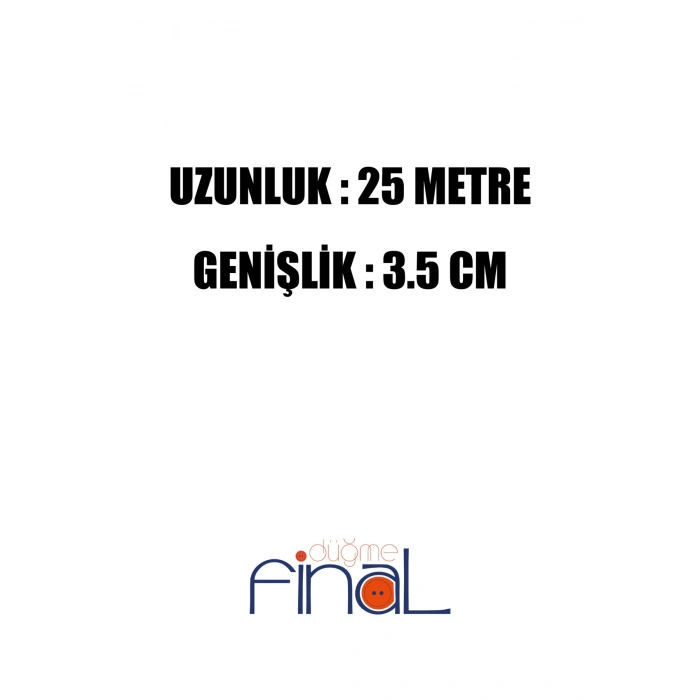 3,5 cm x 25 Metre Beyaz Geniş Yassı Lastik – Bel, Paça, Don ve Elastik Bant İçin
