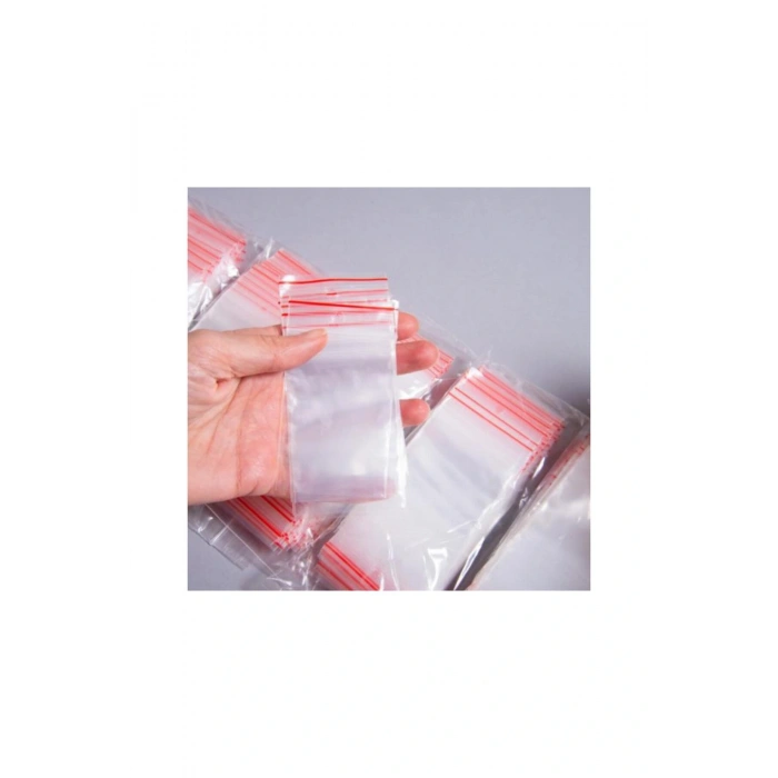 Kilitli Torba 5x5 Cm 100lü Kilitli Buzdolabı Poşeti Şeffaf Kilitli Poşet Kilitli Saklama Poşeti
