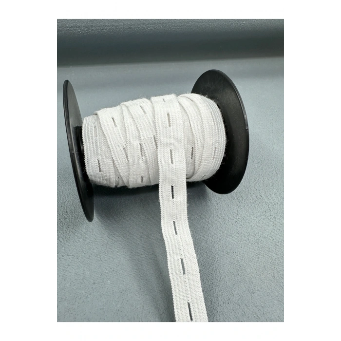 1.5 cm Örme İlikli Lastik-Beyaz-5 metre