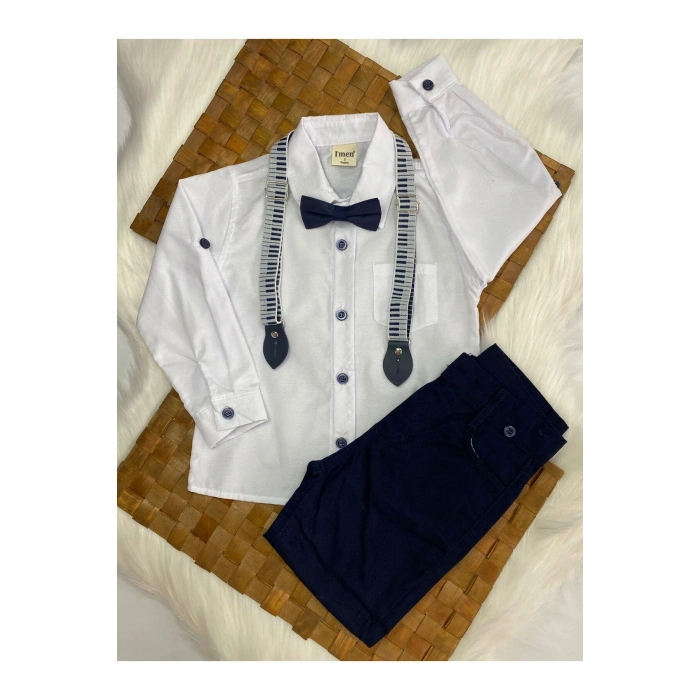 ERKEK ÇOCUK LACİVERT PAPYONLU 4 LÜ TAKIM