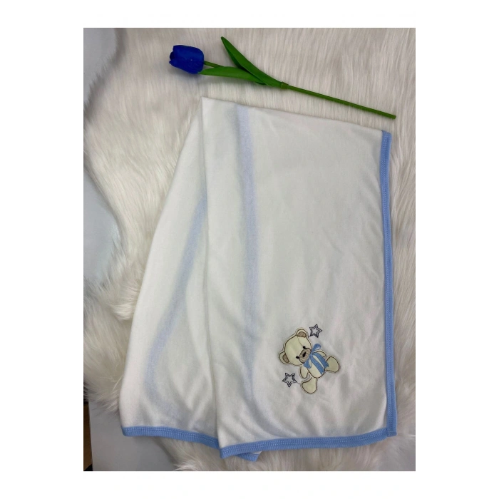 Desenli Tek Katlı Bebek Battaniyesi