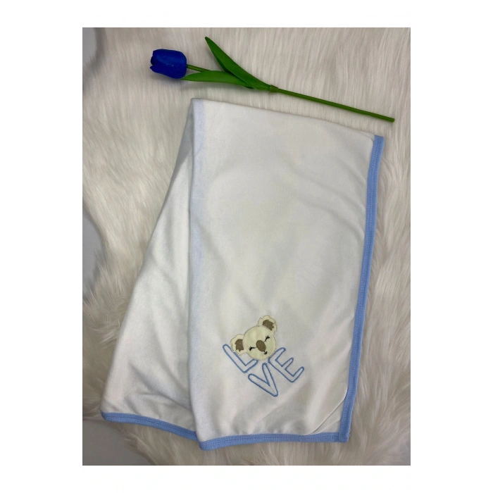 Desenli Tek Katlı Bebek Battaniyesi