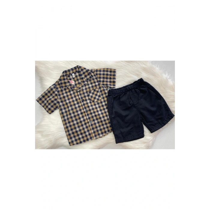 Erkek Çocuk Şortlu Gömlekli İkili Takım