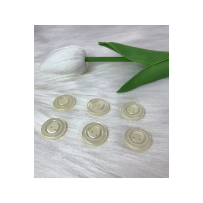 Yuvarlak Desenli 2 Delikli Düğme (28boy) 18mm-6 Adet