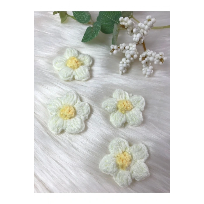 Toka Saç Bandı Çanta Dekorasyon Papatya 4 Adet