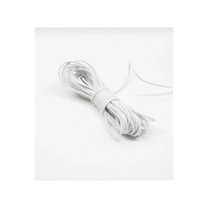 20 MT 2 MM Mumlu İp (Kolye, Takı Tasarım, Bileklik İpi) Beyaz