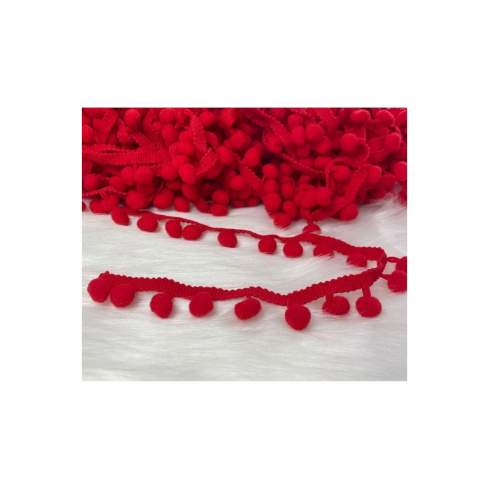 Kırmızı Şerit Ponpon 1 MT