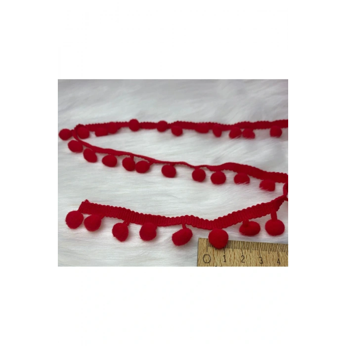 Kırmızı Şerit Ponpon 1 MT