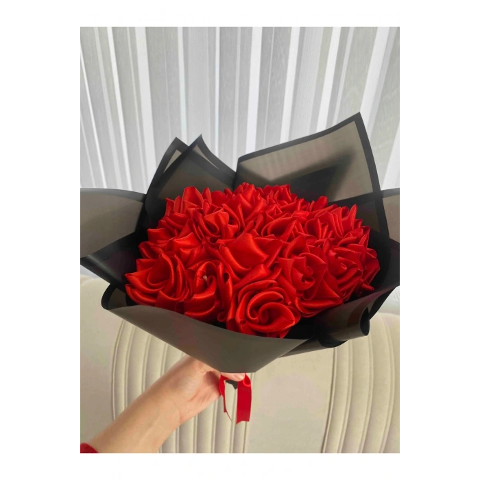 4 Cm Kırmızı Saten Kurdele 5 Metre Bir Top,saten,seten, Kurdale,kurdale 4 Cm Enli Saten Kurdela