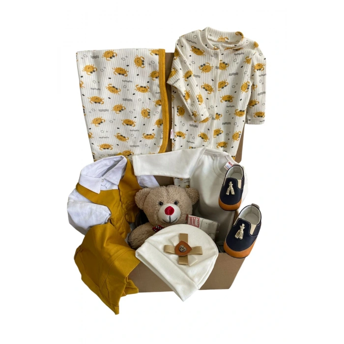 Yeni Doğan Erkek Bebek Hediyelik Seti Kutulu