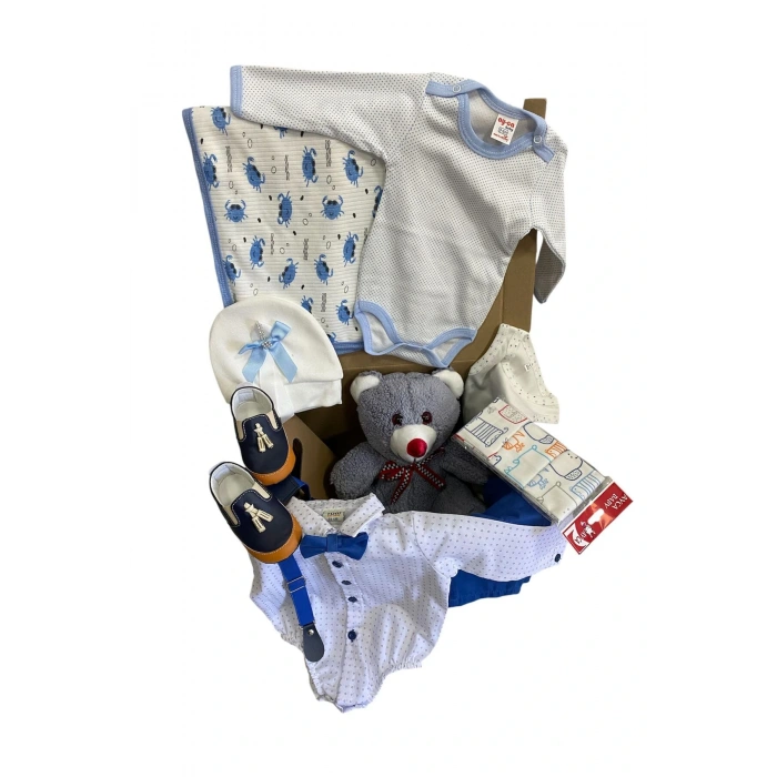 Yeni Doğan Erkek Bebek Hediyelik Seti Kutulu