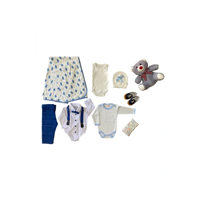 Yeni Doğan Erkek Bebek Hediyelik Seti Kutulu