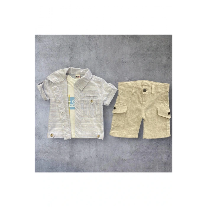 Erkek Çocuk Şortlu Yazlık Takım 3LÜ