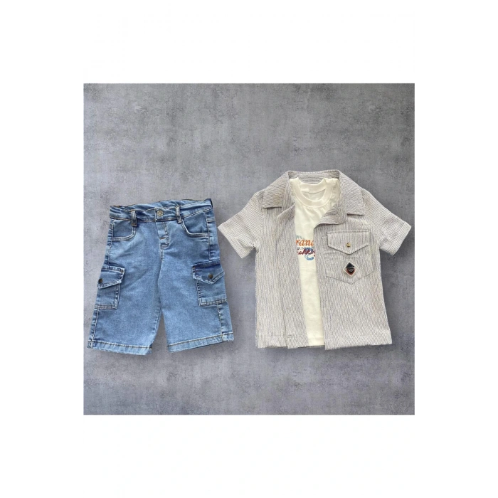 Erkek Çocuk Şortlu Yazlık Takım 3LÜ