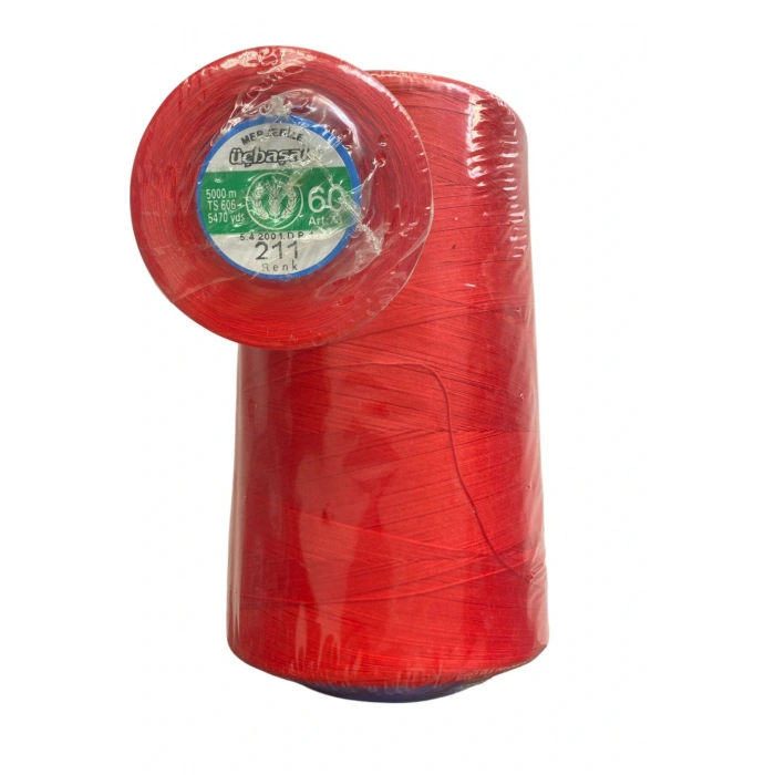 Üçbaşak Dikiş İpi 60No Merserize Pamuk İpliği 5000m 1 ADET