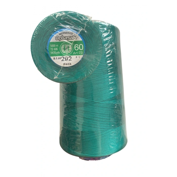 Üçbaşak Dikiş İpi 60No Merserize Pamuk İpliği 5000m 1 ADET